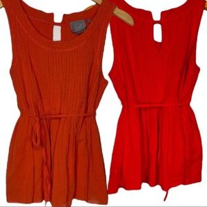 Women's Sleeveless Red Top